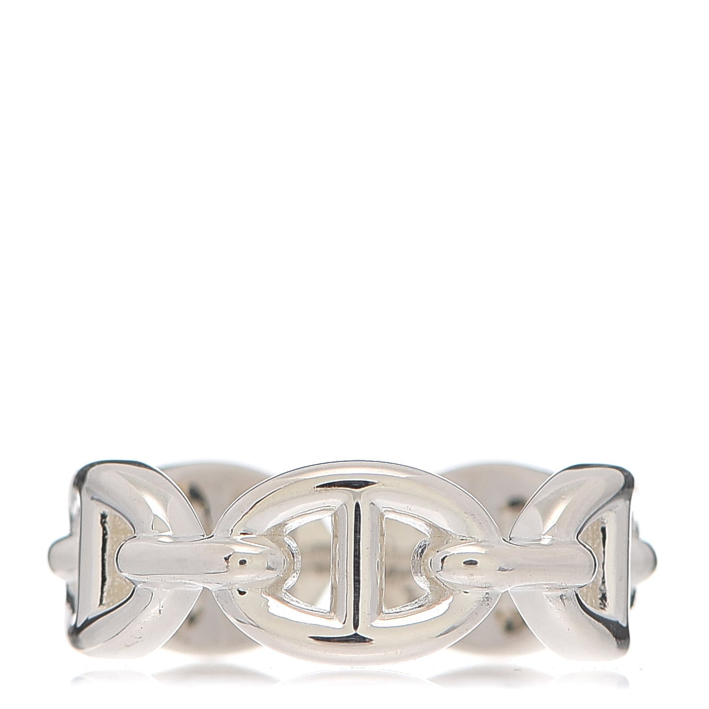Sterling Silver PM Chaine d'Ancre Enchainee Band Ring 51 5.75