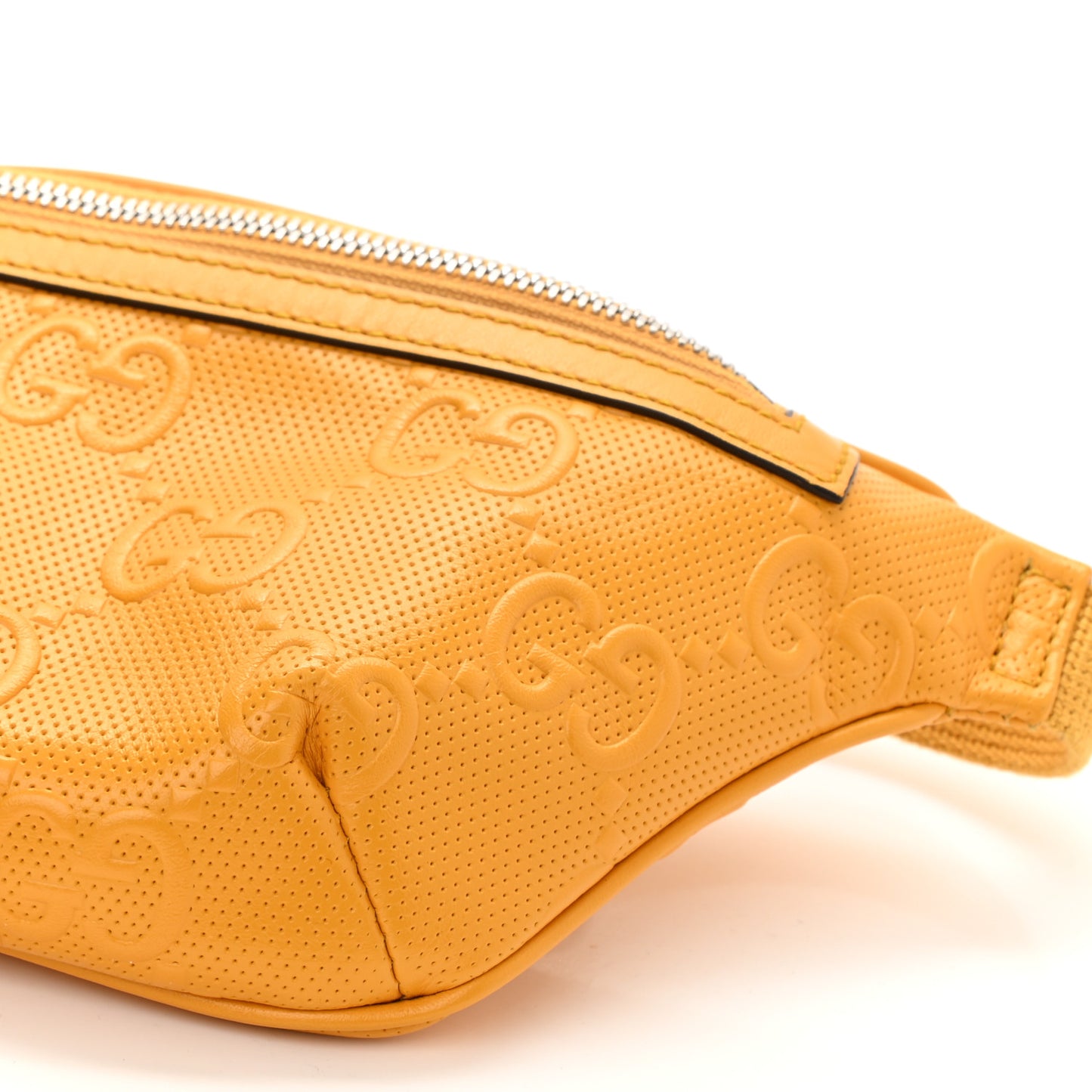 Calfskin GG Tennis Embossed Belt Bag Crop