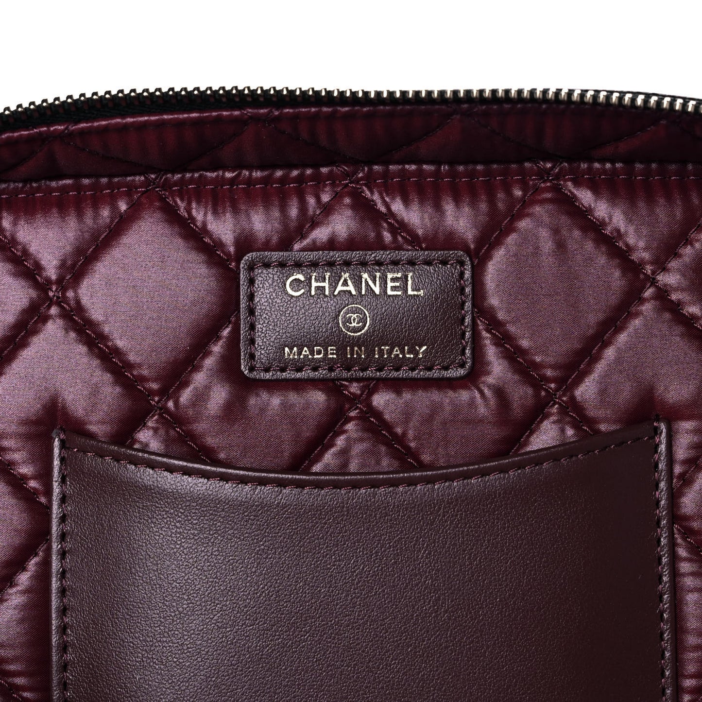 Caviar Quilted Large Vanity Pouch Black