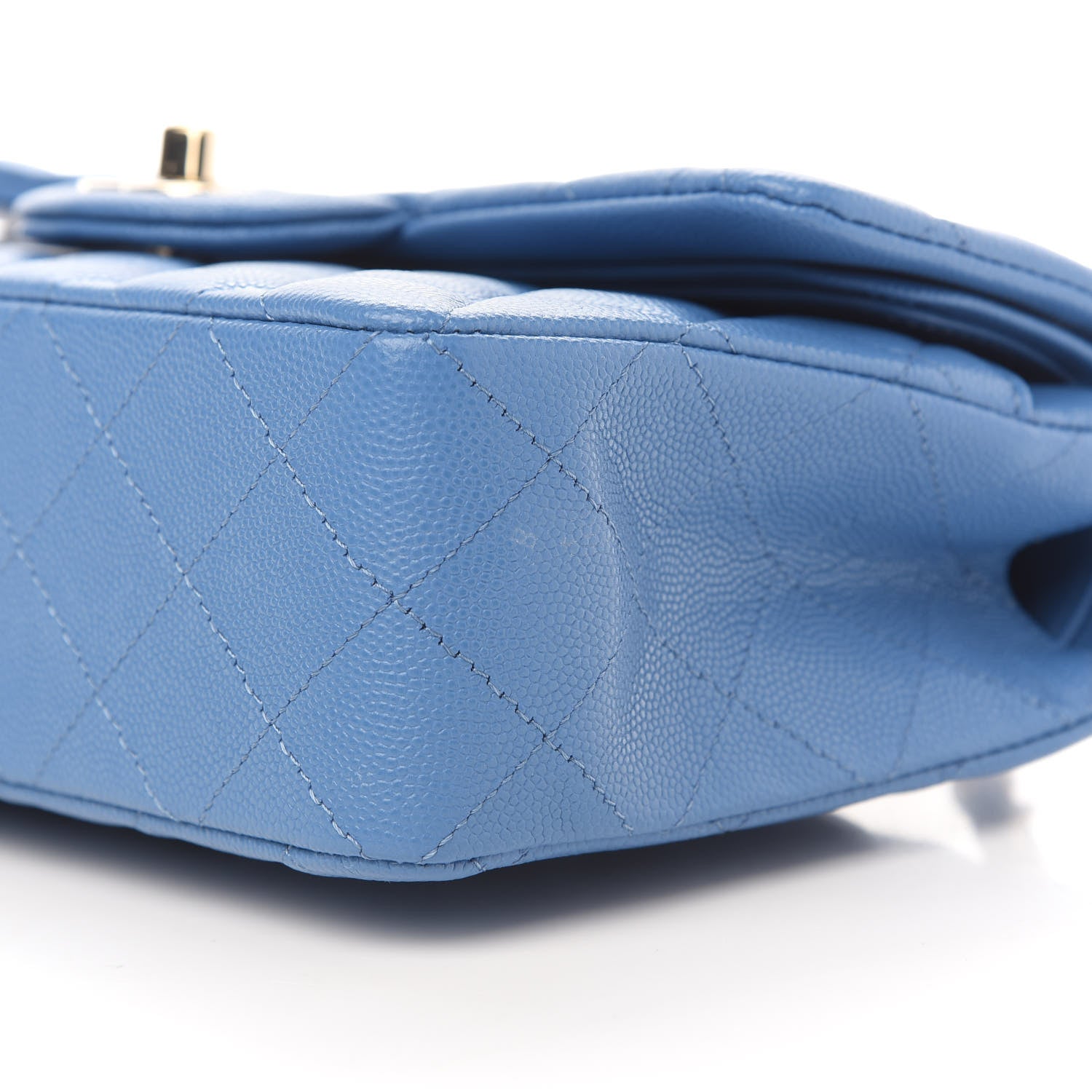 Chanel Caviar Quilted Small Double Flap Blue 10 of 10