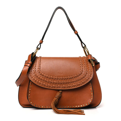 Chloe Calfskin Braided Medium Hudson Shoulder Bag Caramel 1 of 12