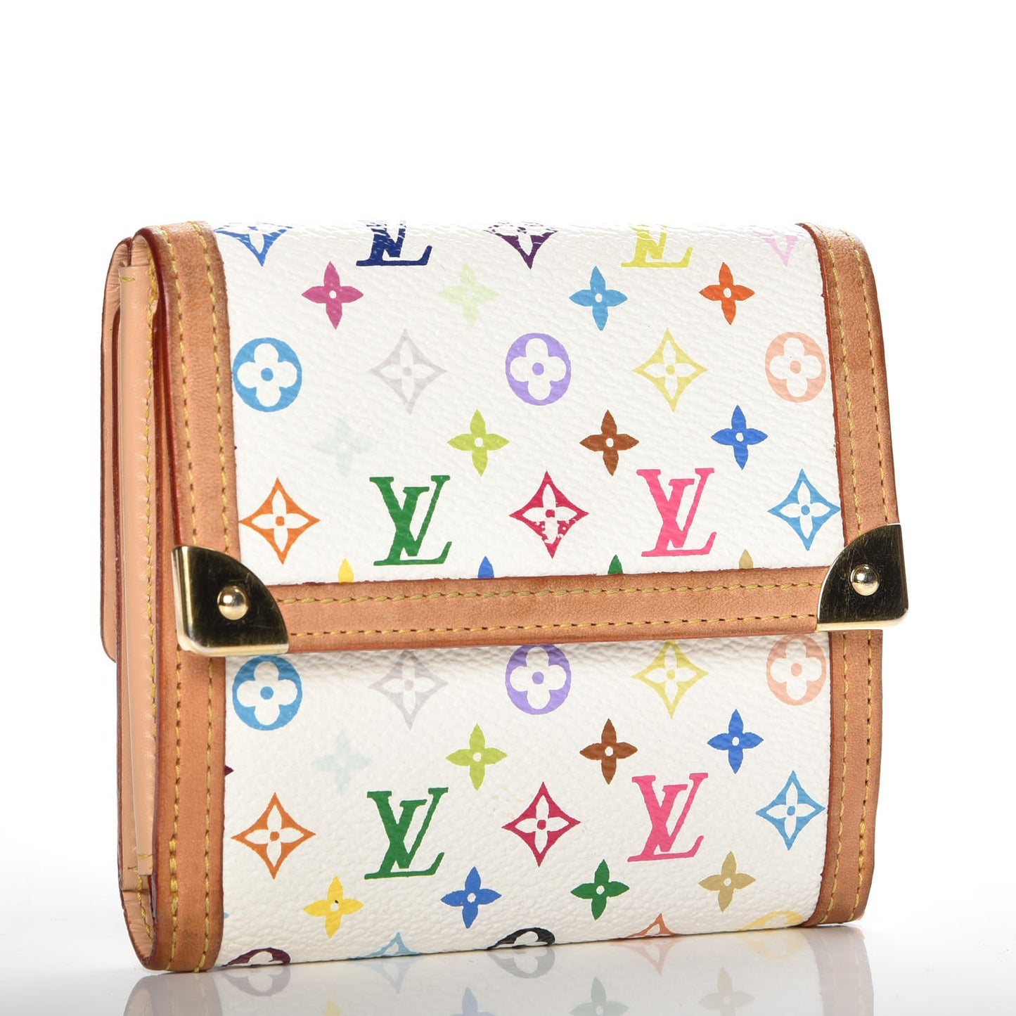 Monogram Multicolor Porte-Monnaie Billets Wallet White