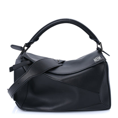 Loewe Calfskin Small Puzzle Bag  Black 1 of 7
