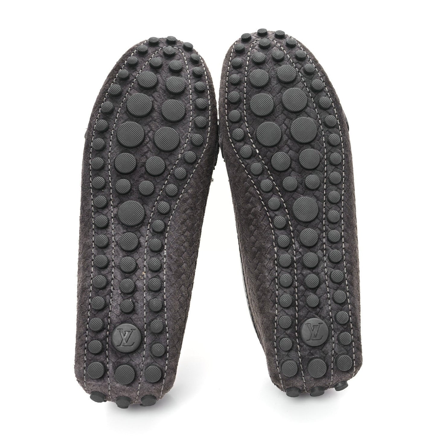 Suede Woven Oxford Loafers Brown