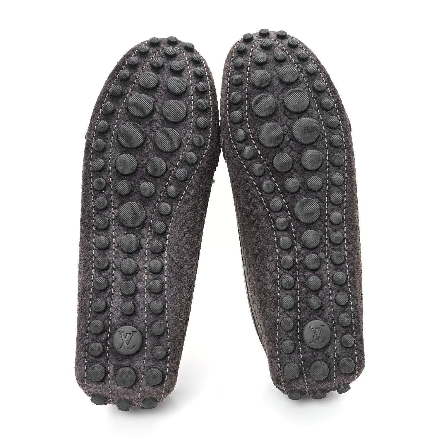 Louis Vuitton Suede Woven Oxford Loafers Brown 6 of 7