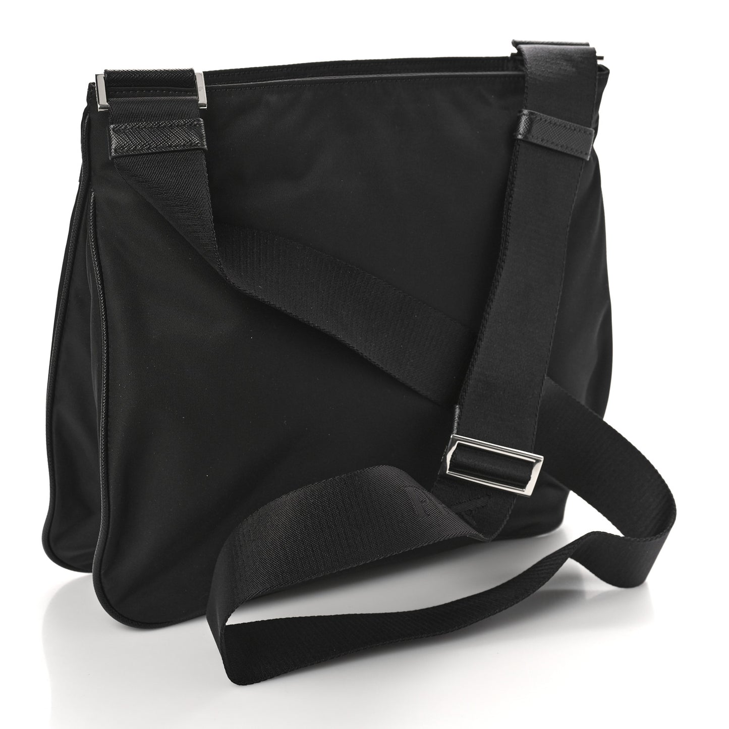Nylon Messenger Bag Black