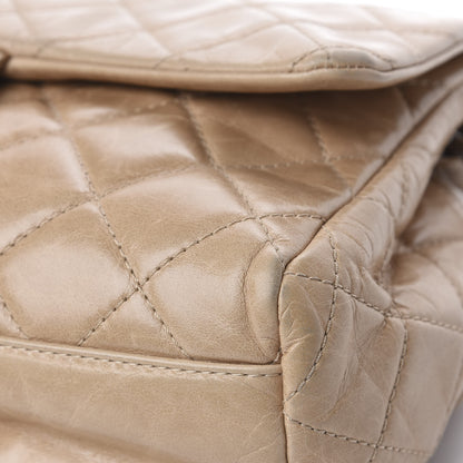 Chanel Glazed Calfskin Quilted Large Coco Soft Flap Beige 10 of 14