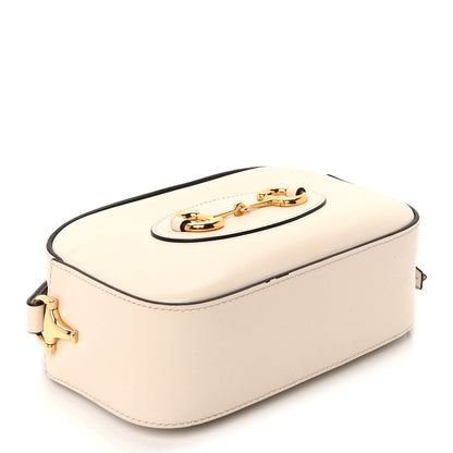 Gucci Azalea Calfskin Mini Horsebit 1955 Camera Shoulder Bag  Mystic White 3 of 8