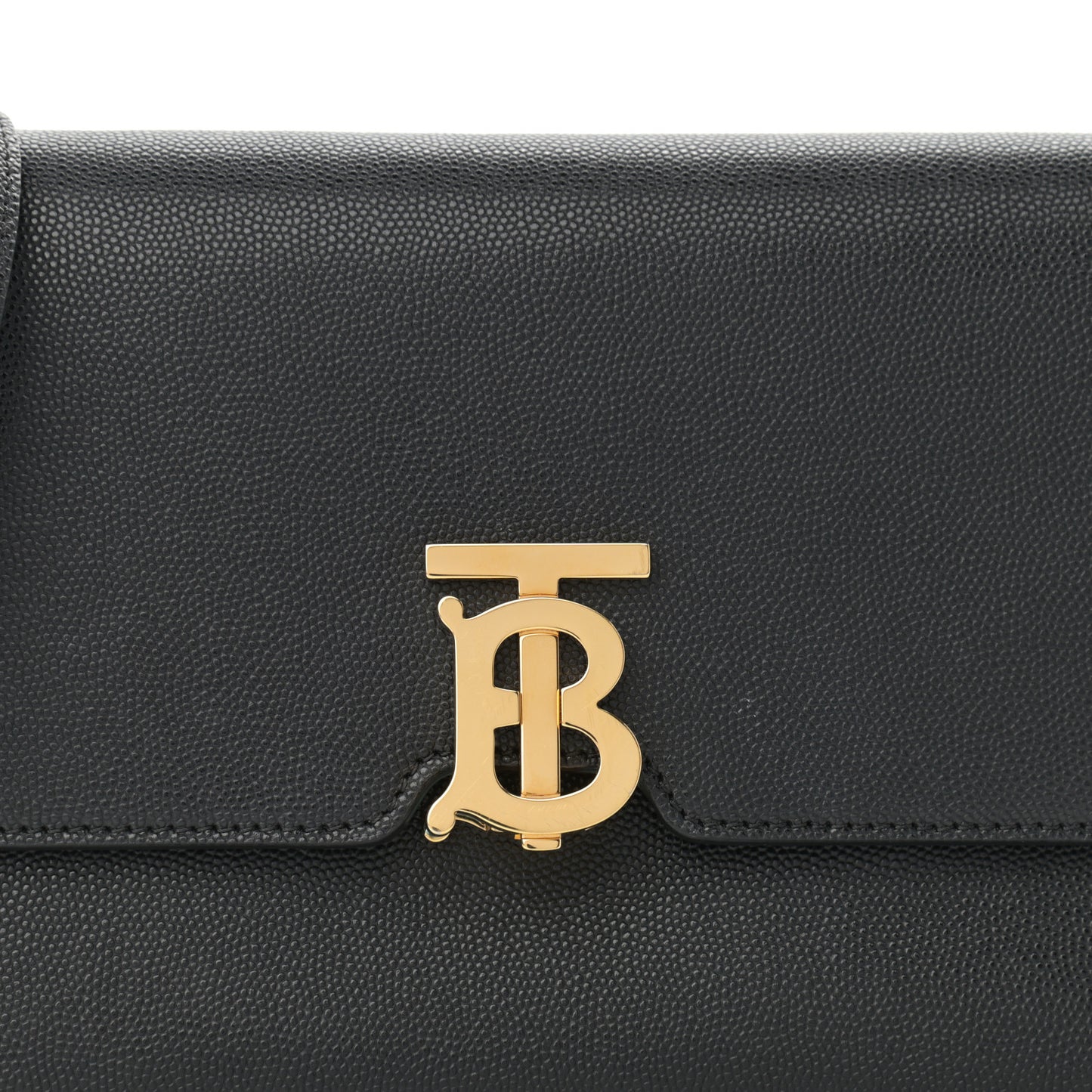 Grained Calfskin Small TB Bag Black