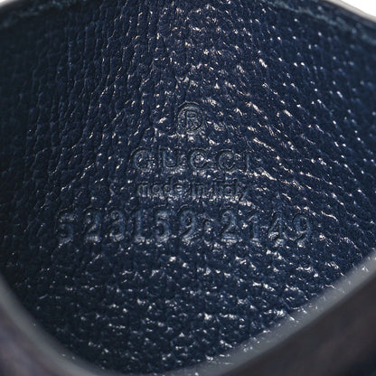 Gucci GG Supreme Monogram Textured Dollar Calfskin Web Ophidia Card Holder Beige Blue 6 of 6