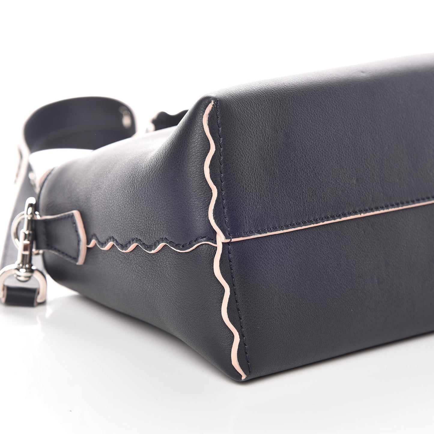 Vitello Dolce Scalloped Studded Medium By The Way Boston Bag Blu Notte