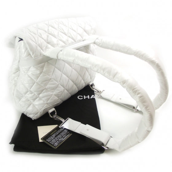 Chanel Nylon Coco Cocoon Backpack White 3 of 10