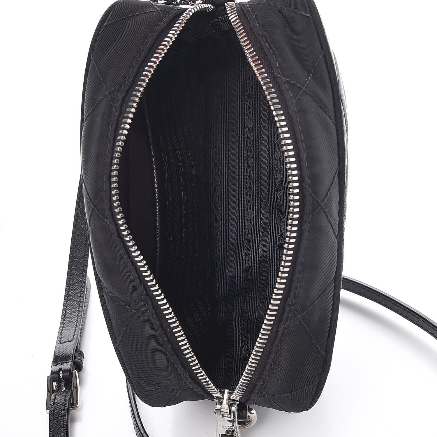 Prada Nylon Tessuto Impuntu Quilted Crossbody Bag Black 5 of 7