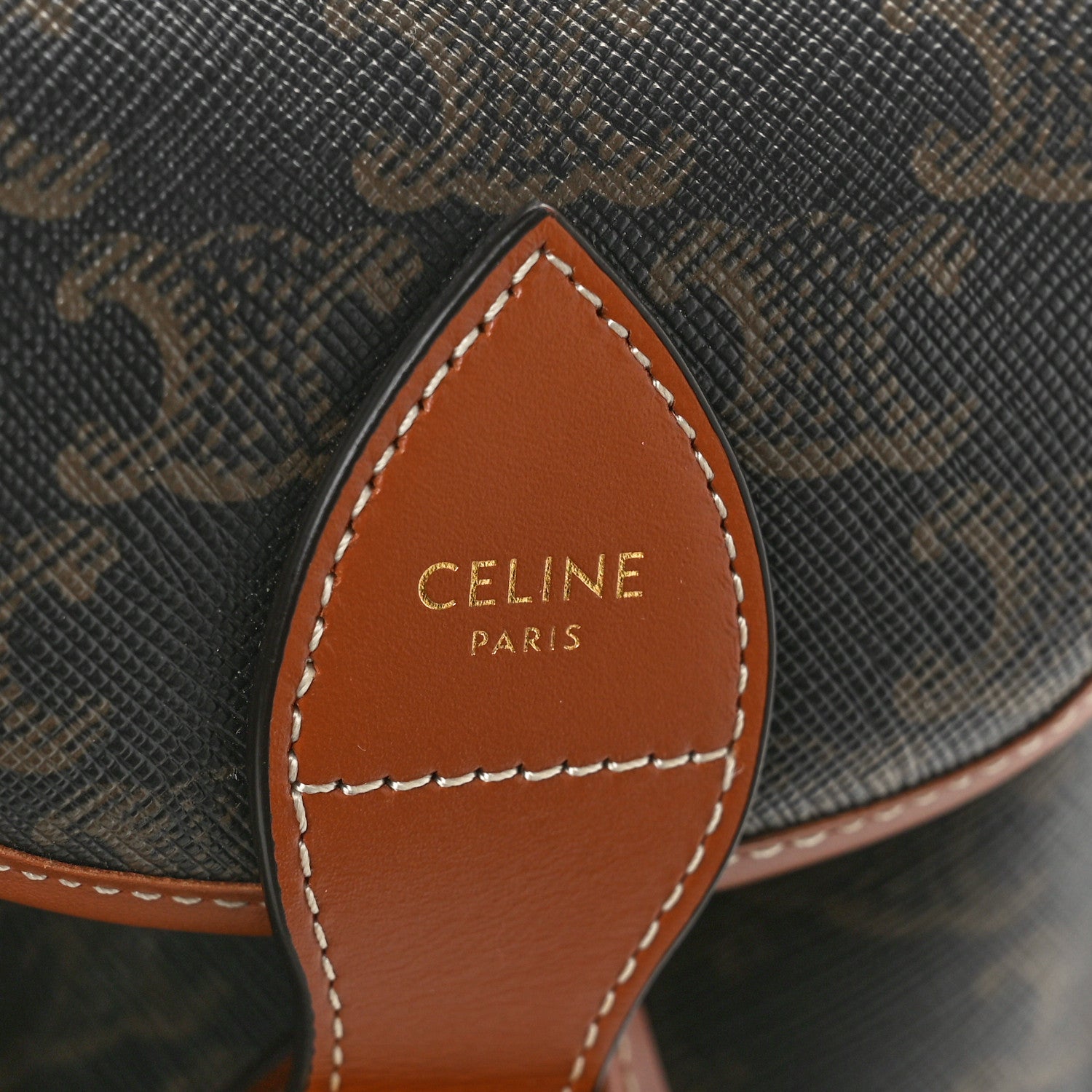 Celine Triomphe Canvas Calfskin Mini Folco Backpack Tan 6 of 9