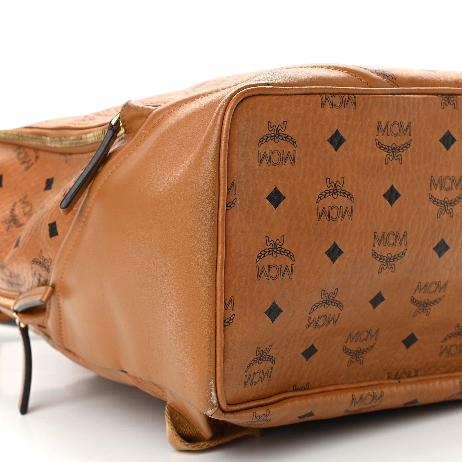 MCM Visetos Medium Duke Backpack Cognac 9 of 11