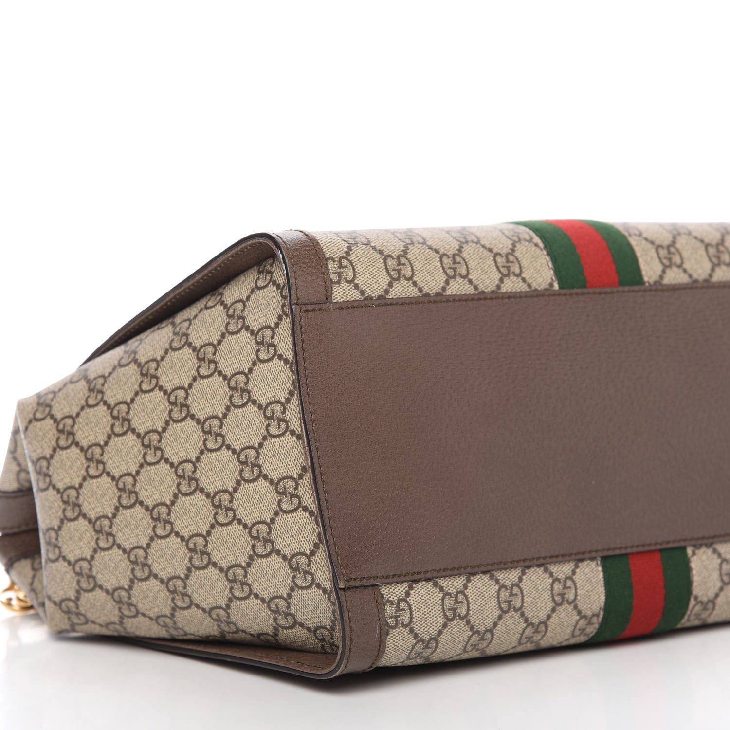 Gucci GG Supreme Monogram Web Medium Ophidia Tote Bag Brown 6 of 12