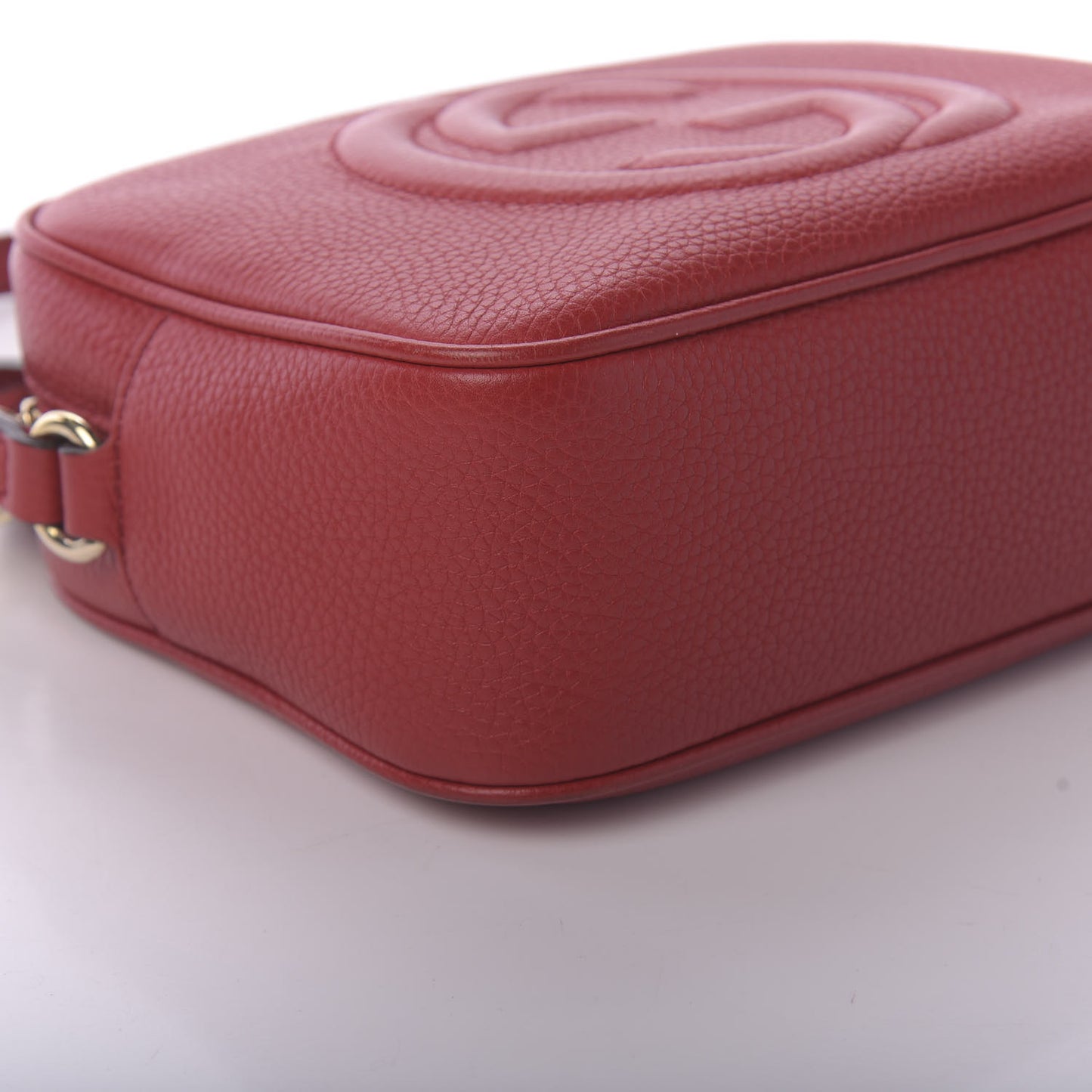 Pebbled Calfskin Small Soho Disco Bag Tabasco Red