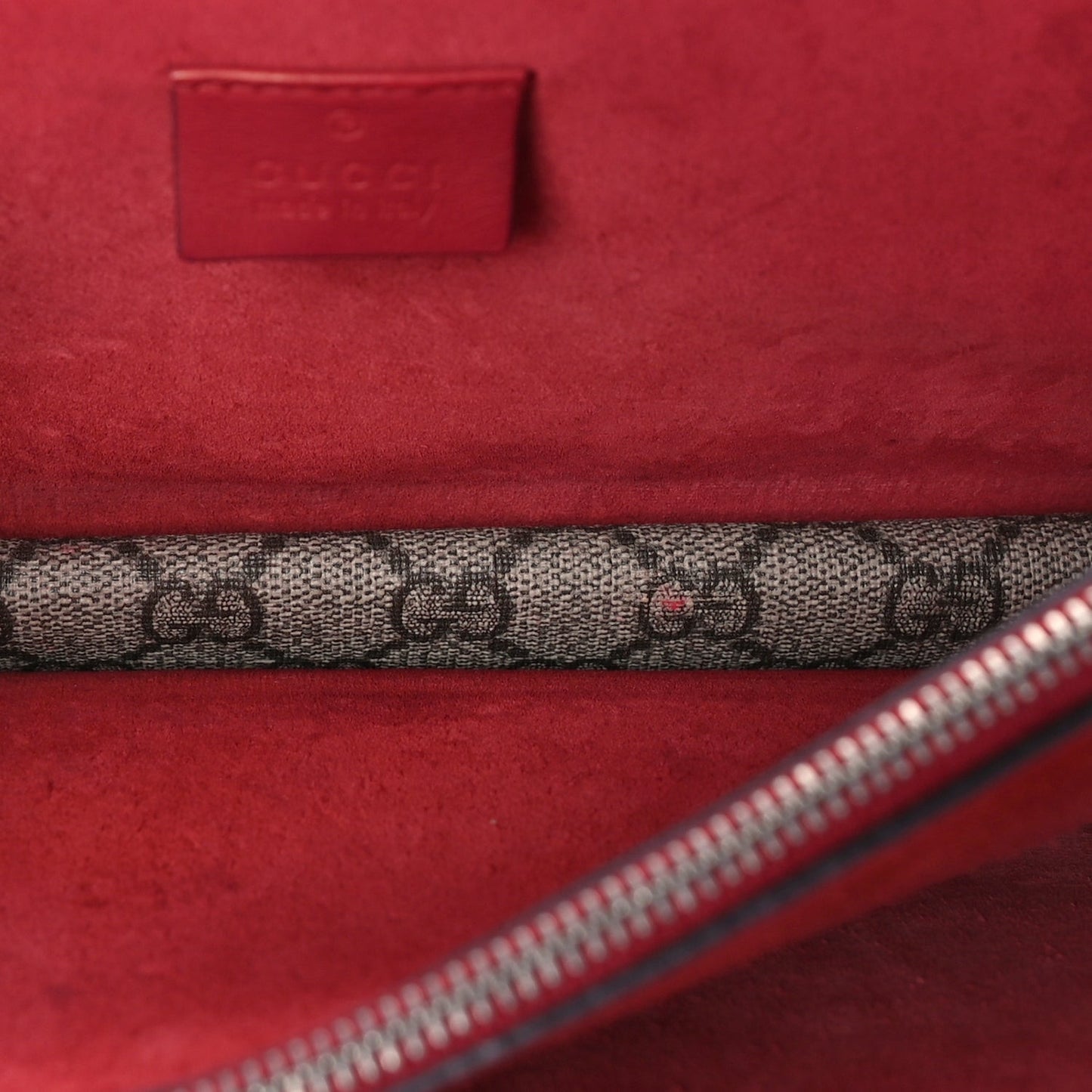 GG Supreme Monogram Small Dionysus Shoulder Bag  Red