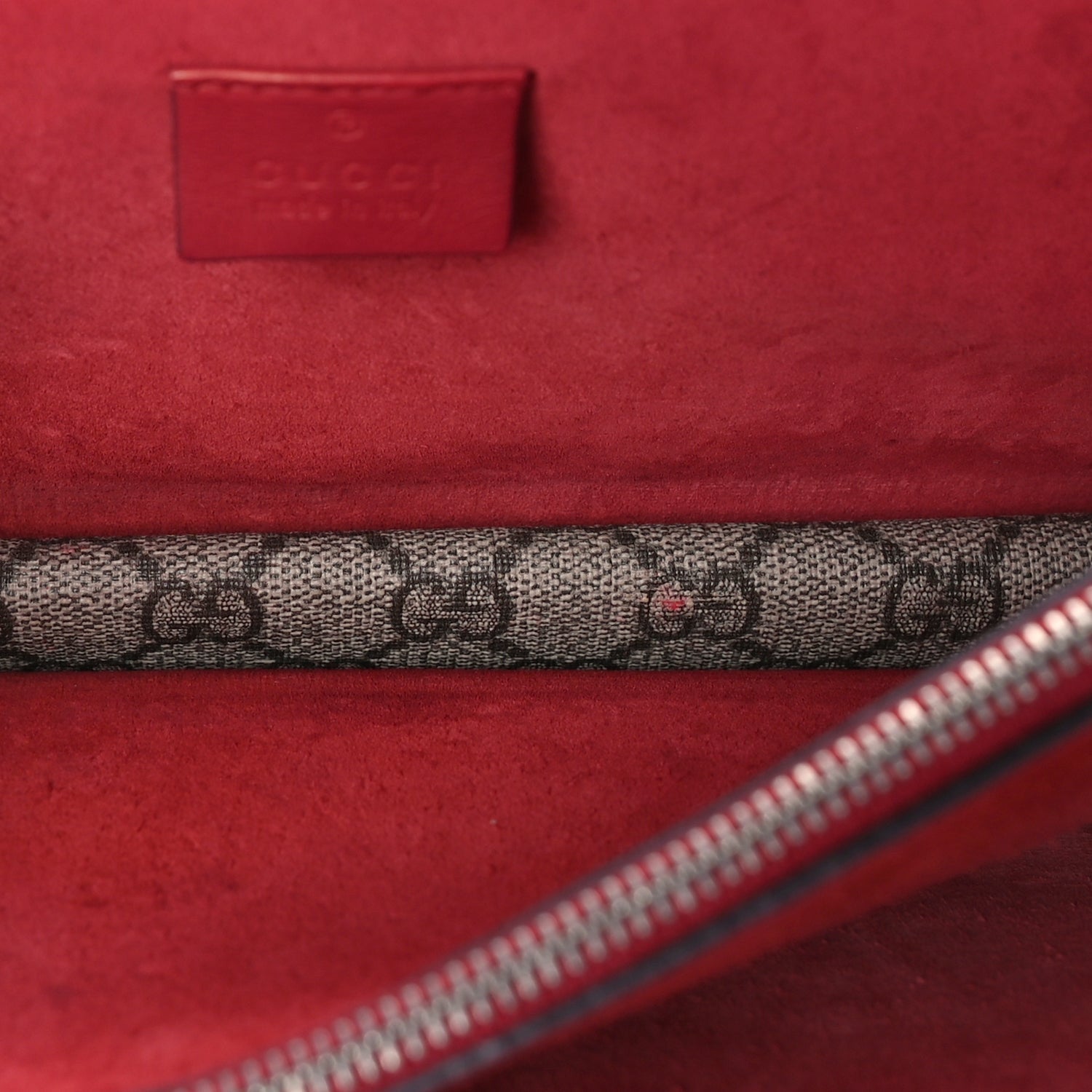 Gucci GG Supreme Monogram Small Dionysus Shoulder Bag  Red 4 of 7