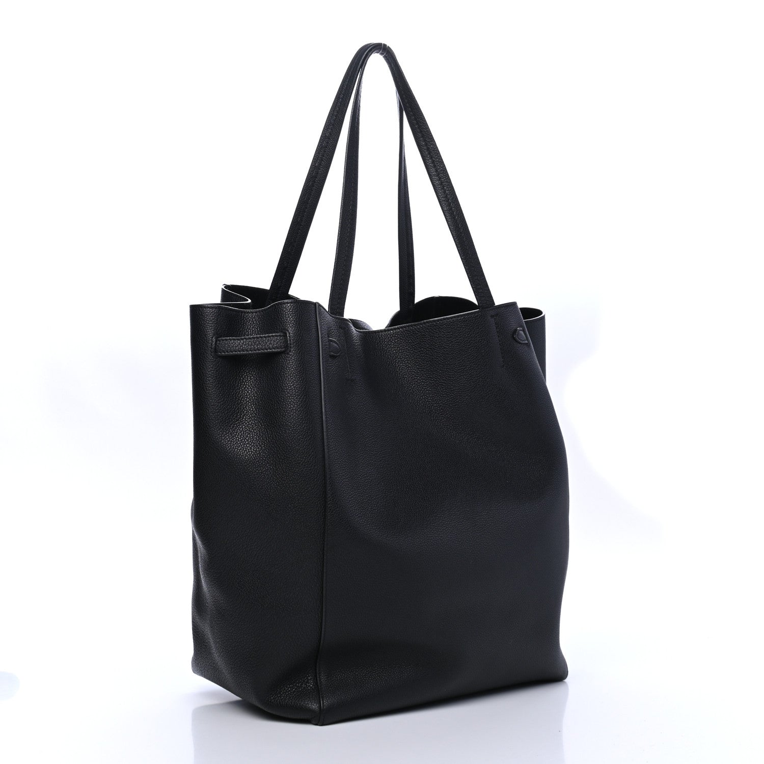 Celine Soft Grained Calfskin Medium Belt Cabas Phantom Black 2 of 5