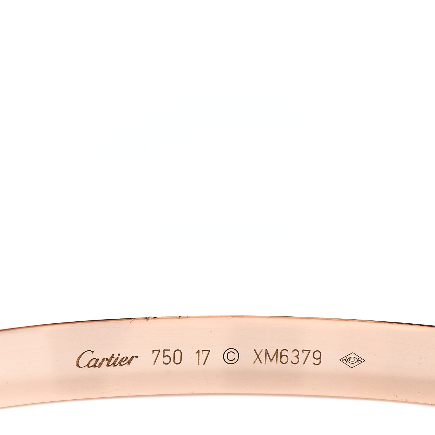 Cartier 18K Pink Gold LOVE Bracelet 17 3 of 4
