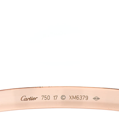 Cartier 18K Pink Gold LOVE Bracelet 17 3 of 4