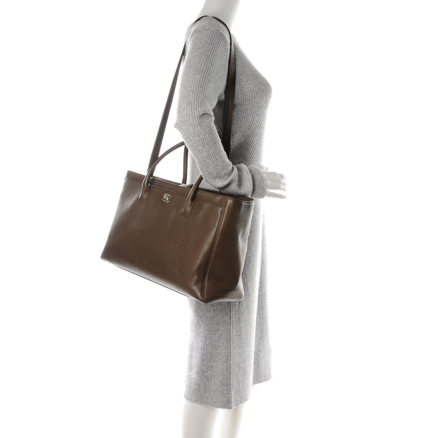 Deerskin Cerf Executive Shopper Tote Brown