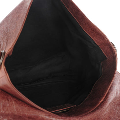 Balenciaga Agneau Classic Hardware Folk Messenger Castagna 5 of 7