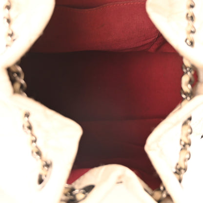 Chanel Aged Calfskin Quilted Small Gabrielle Backpack Black White 5 of 11