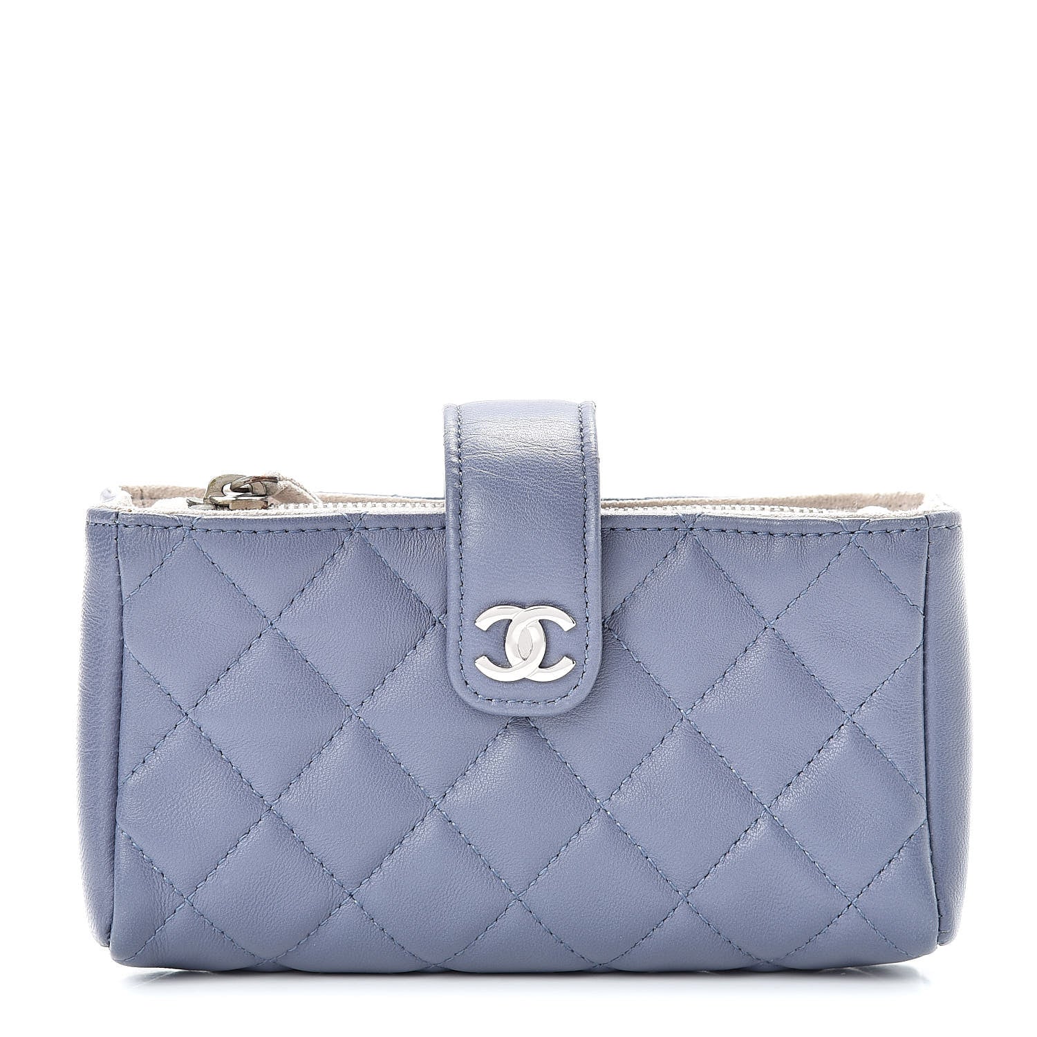Chanel Lambskin Quilted Mini Phone Holder Clutch Lavender 1 of 10