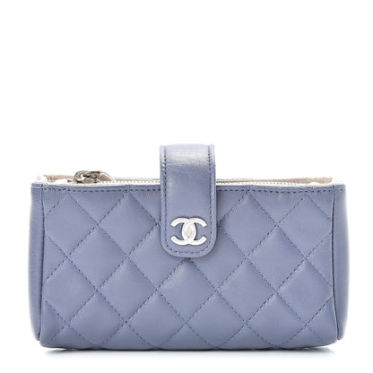 Chanel Lambskin Quilted Mini Phone Holder Clutch Lavender 1 of 10
