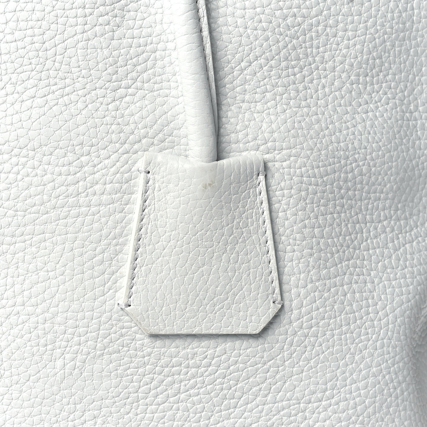 London Grainy Calfskin Medium Baynard Tote White