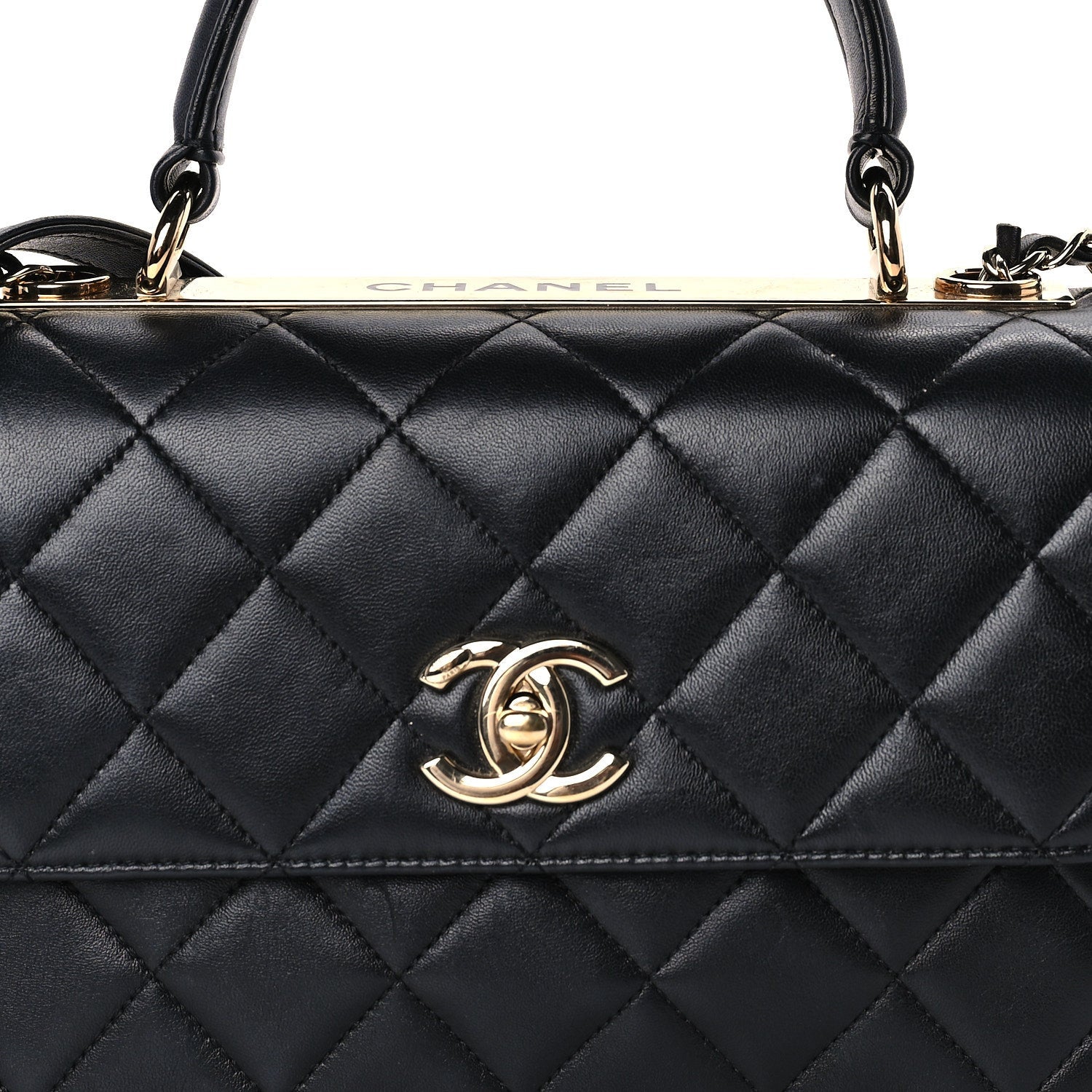 Chanel Lambskin Quilted Small Trendy CC Dual Handle Flap Bag  Black 7 of 9