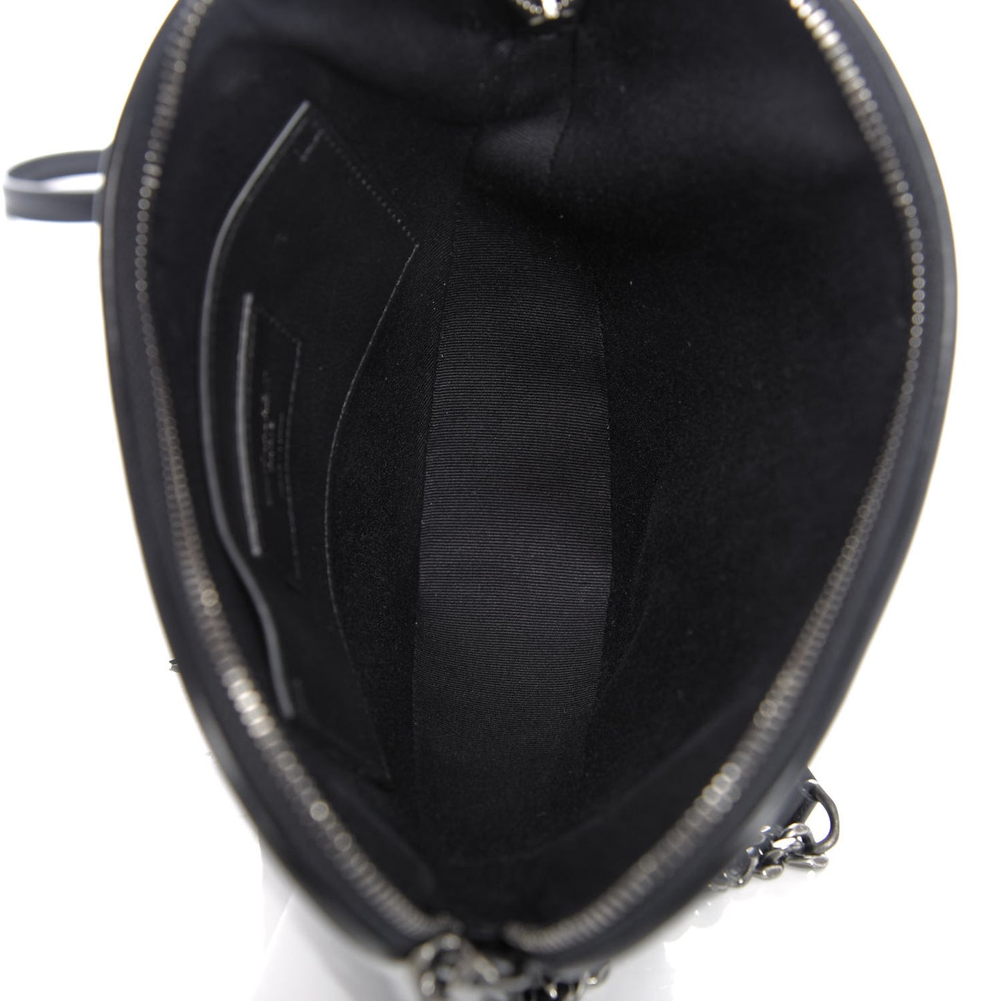 Calfskin Heart Monogram Crossbody Black