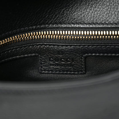 Gucci Roxy Calfskin Blondie Chain Shoulder Flap Bag Black 5 of 9