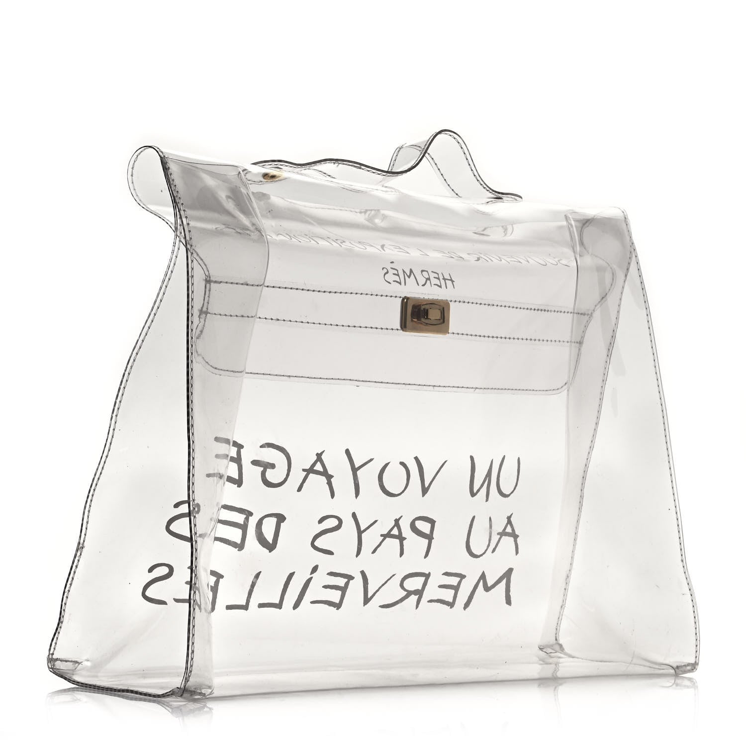 Hermes Vinyl Souvenir De L'Exposition Kelly Transparent 3 of 11