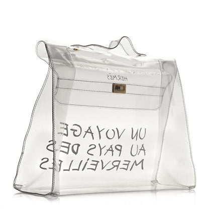 Hermes Vinyl Souvenir De L'Exposition Kelly Transparent 3 of 11