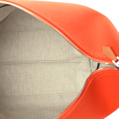 Hermes Canvas Large Bride-A-Brac Pouch Orange Feu Burgundy 5 of 9