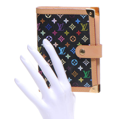Louis Vuitton Monogram Multicolor Small Ring Agenda Cover Black 2 of 6