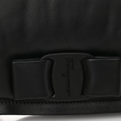 Salvatore Ferragamo Calfskin Mini Viva Bow Shoulder Bag Black 13 of 14