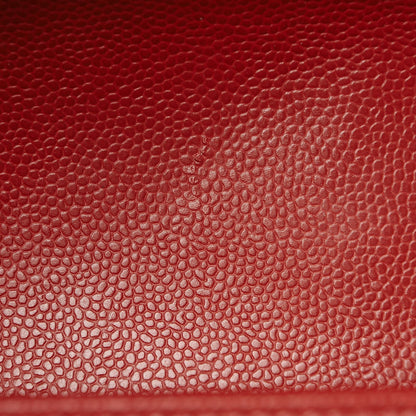 Chanel Caviar Chevron Quilted Medium Boy Flap Red 8 of 8