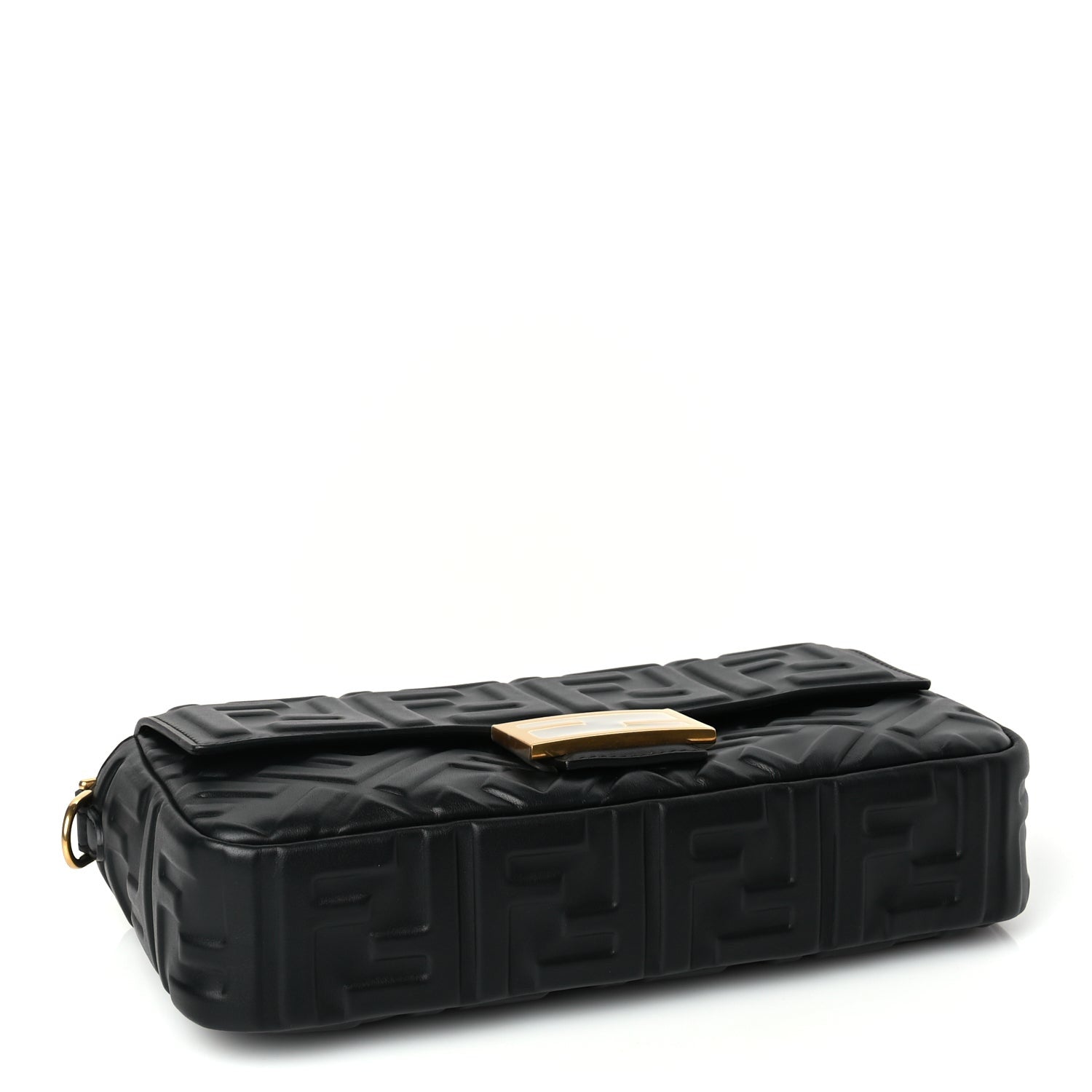 Fendi Nappa FF 1974 Embossed Baguette Black 3 of 8