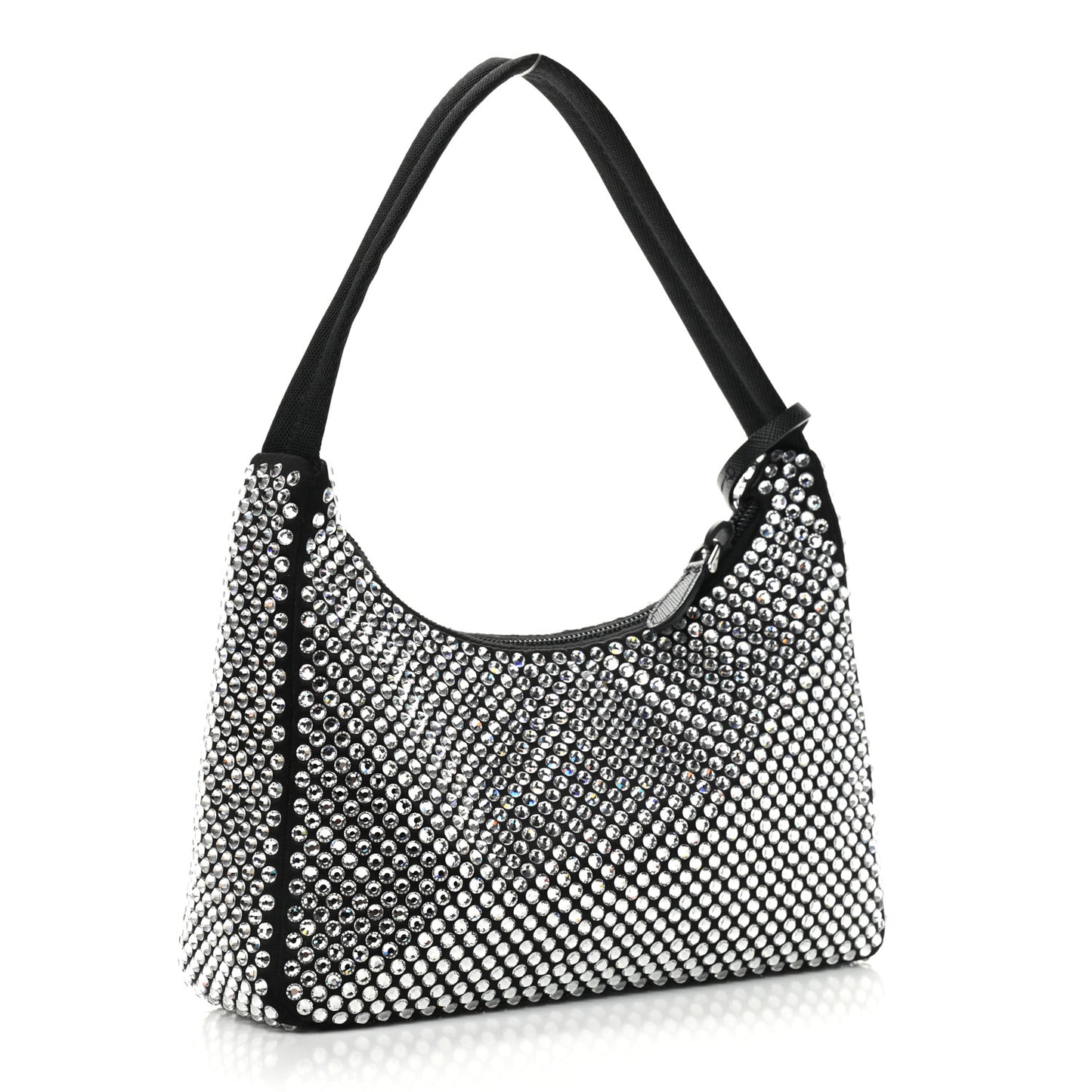 Satin Crystal Mini Re-Edition 2000 Bag Cristal