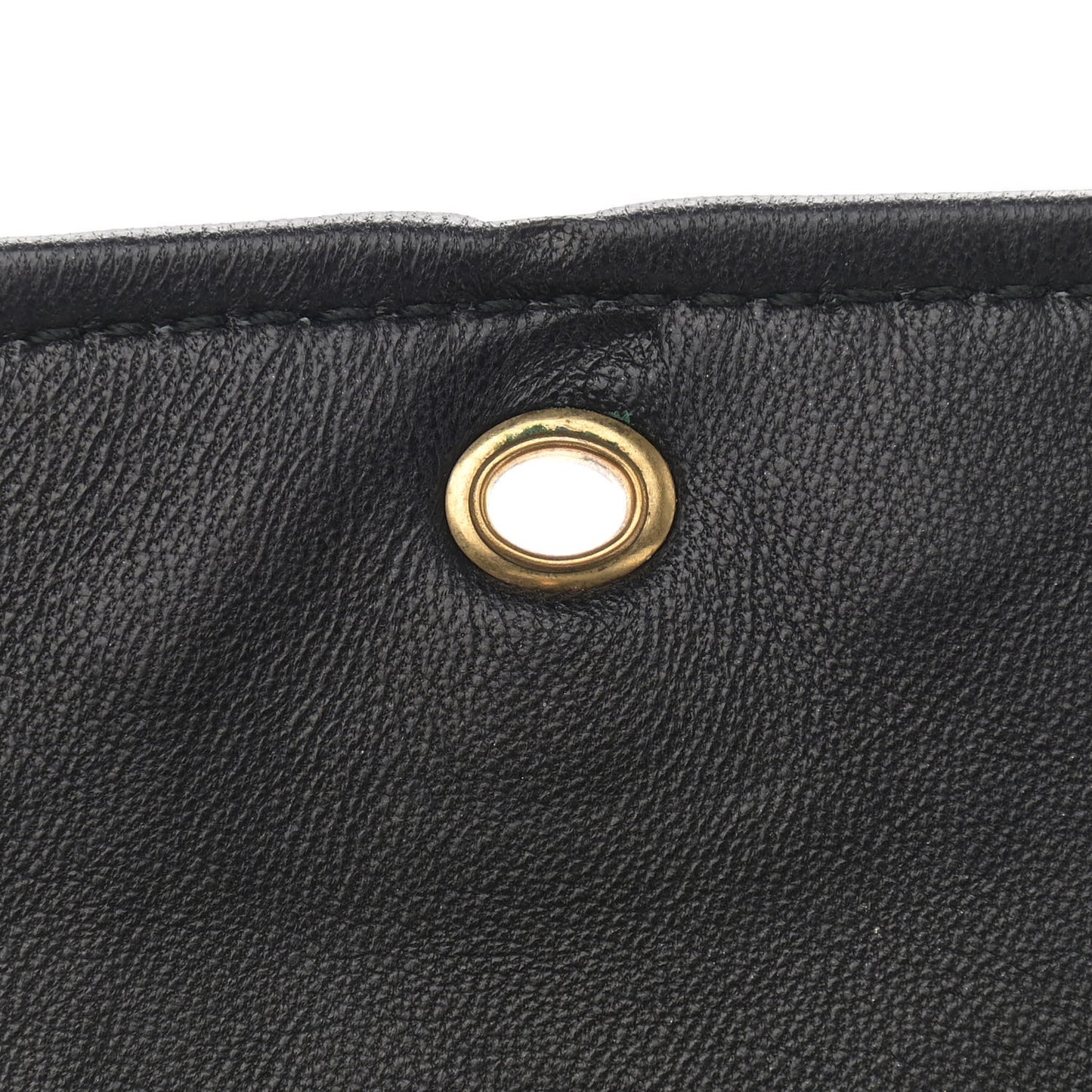 Calfskin Studded Skull Bag Black