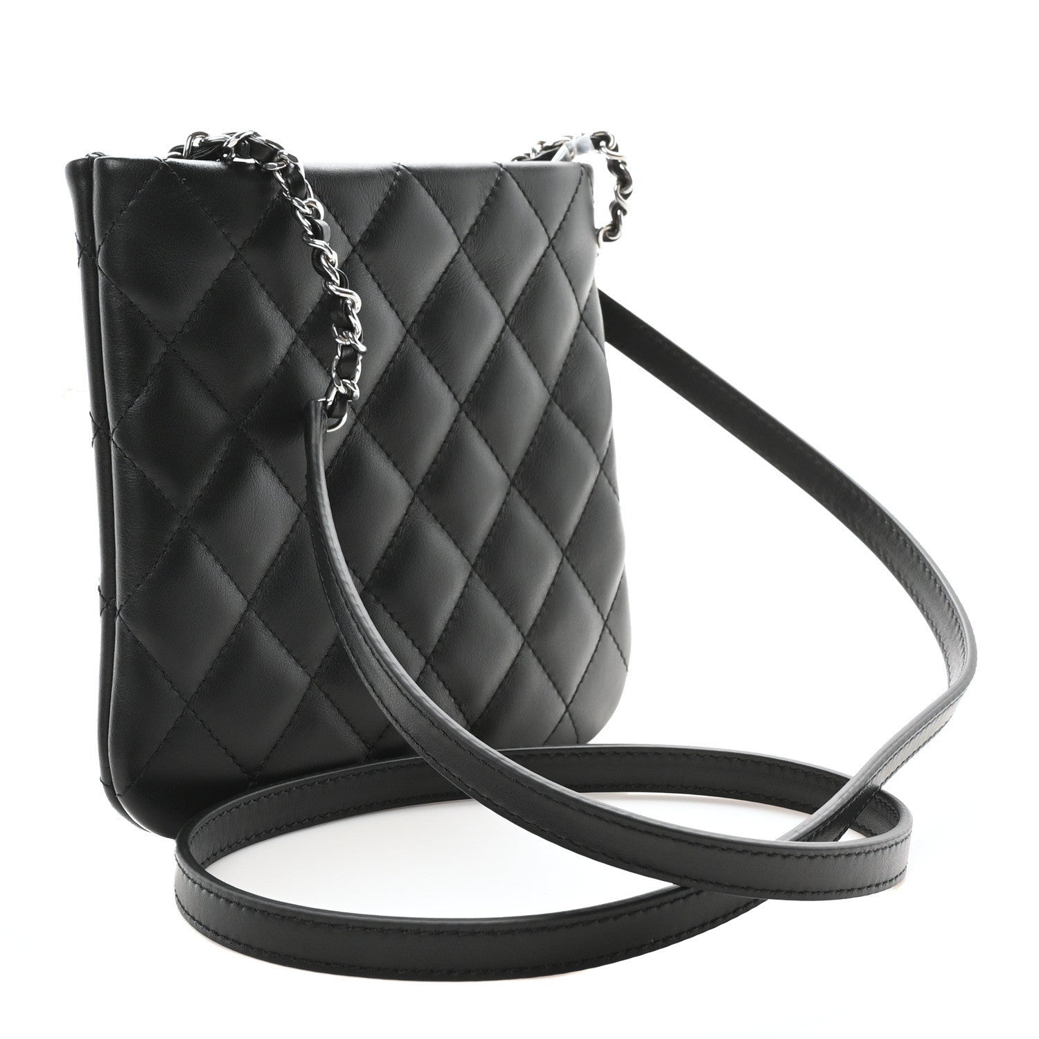 Chanel Lambskin Quilted Crossbody Bag Black 3 of 7