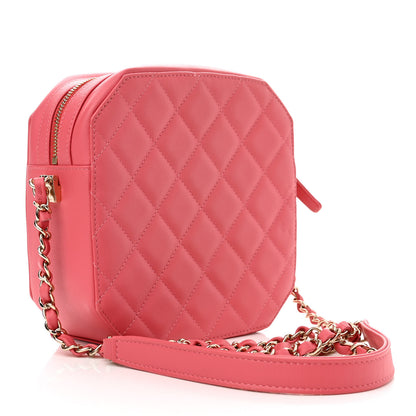 Chanel Lambskin CC Octagon Camera Case Pink 3 of 12