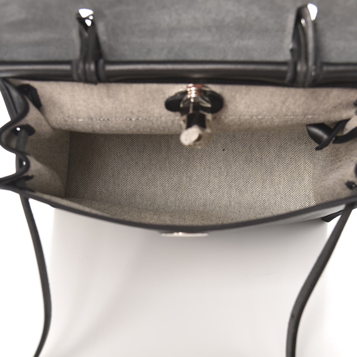 Hermes Toile H Berline Vache Hunter Herbag Zip PM 31 Black Ecru 5 of 12