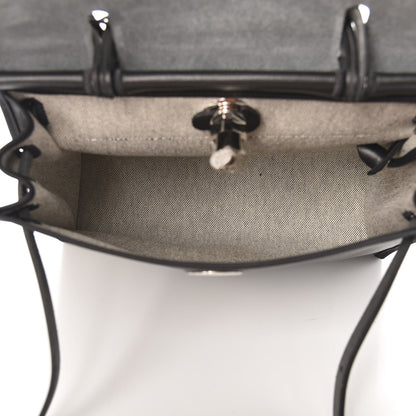 Hermes Toile H Berline Vache Hunter Herbag Zip PM 31 Black Ecru 5 of 12