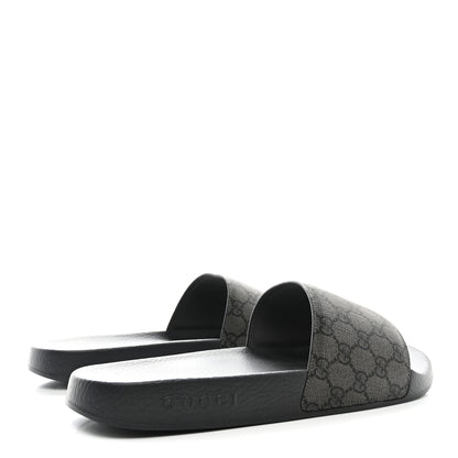Gucci GG Supreme Monogram Mens Slide Sandals 12 Grey Black 4 of 9