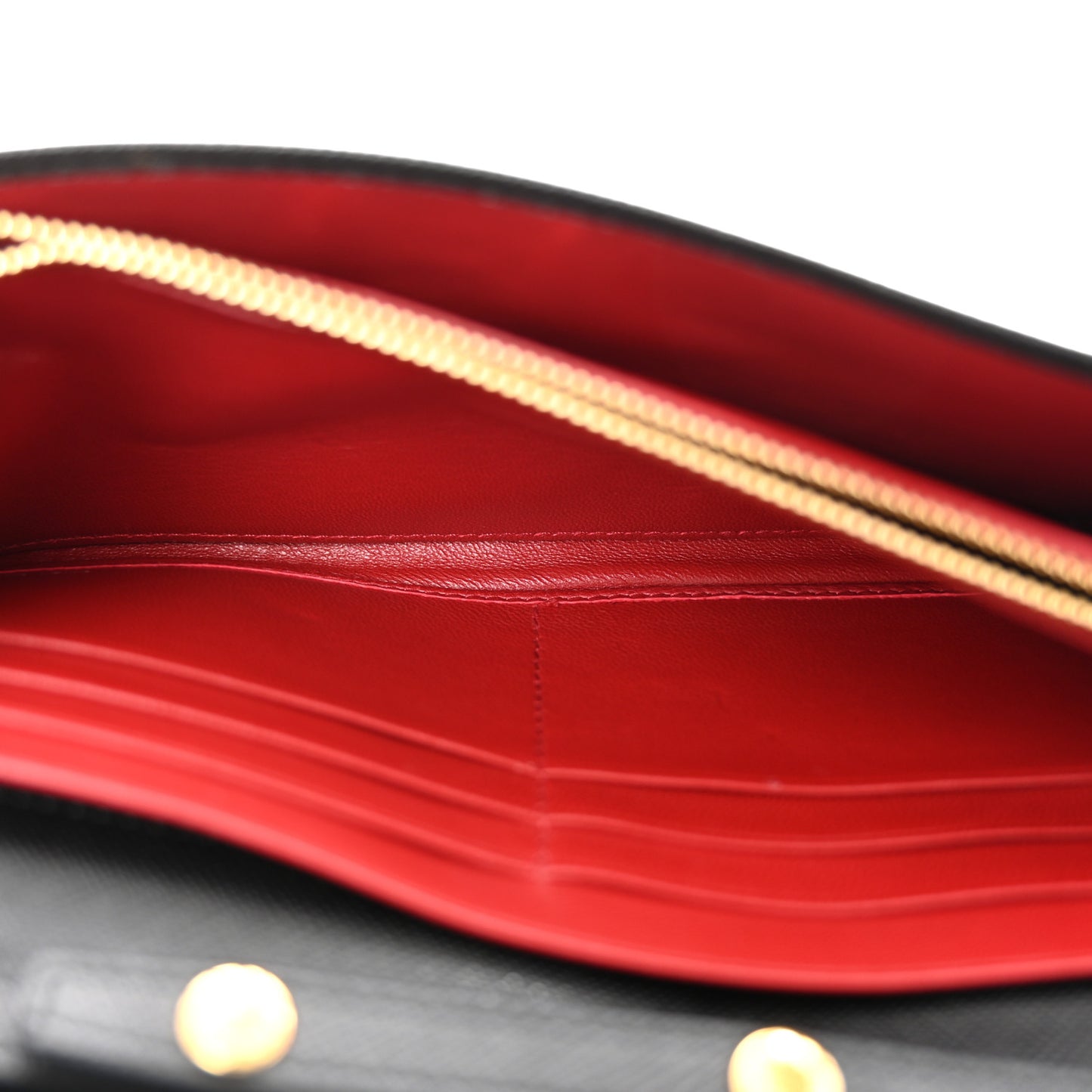 Saffiano Lux Chain Wallet Black